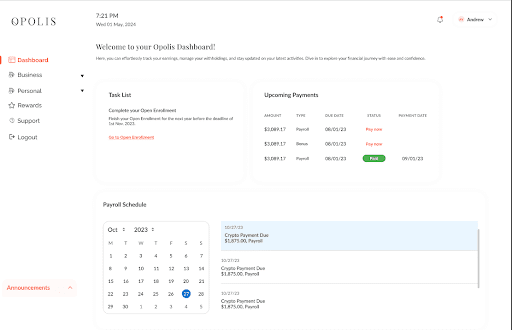 Opolis Dashboard